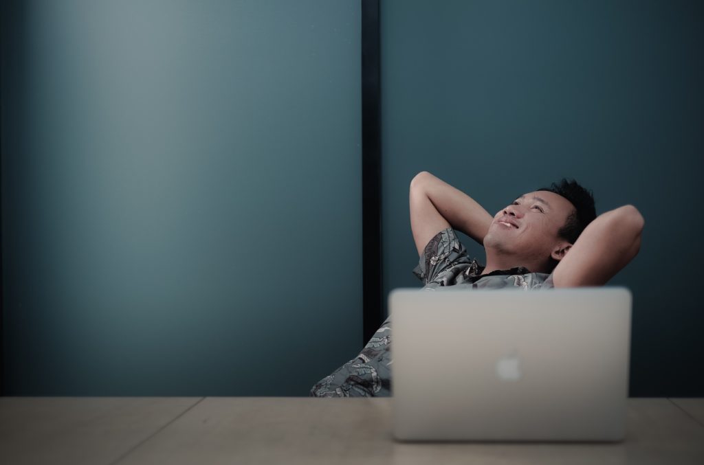 a person relaxing